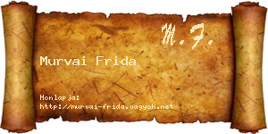 Murvai Frida névjegykártya